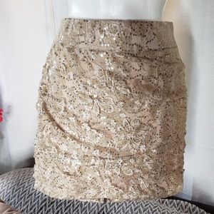 Gold silver shimery mini skirt